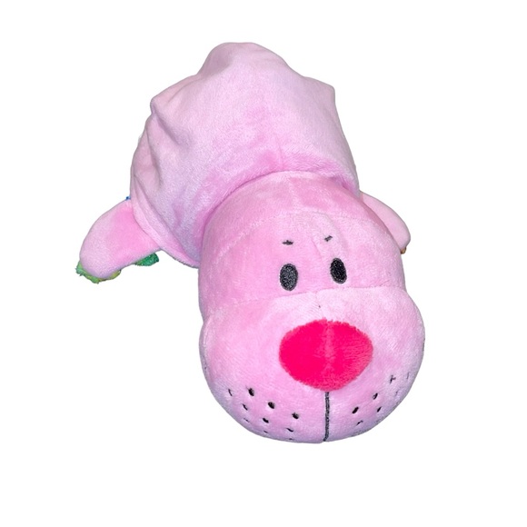 FLIPAZOO Rainbow Dolphin Pink Seal Stuffed Animal Reversible Plush Toy EUC - Picture 4 of 13